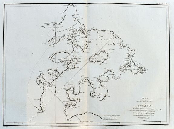 LA PEROUSE, J. F. G., Plan de l'Entree du Port de Bucarelli sur la Cote du Nord-Ouest de l'Amérique. . . , antique map, old maps
