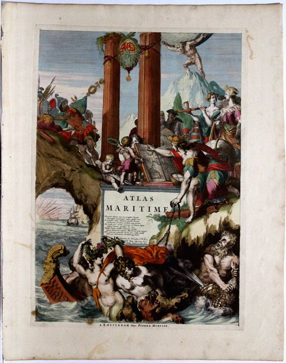 MORTIER, Cornelis, Atlas Maritime., antique map, old maps