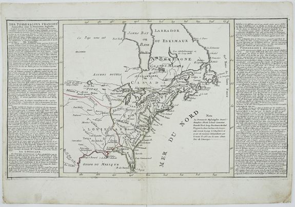 CLOUET, J. B. L., Des Possessions Francoises Aujourd’hui sous la Domination Angloises. . ., antique map, old maps
