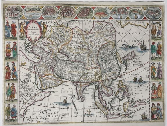 BLAEU, Willem, Asia noviter delineata., antique map, old maps