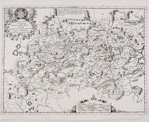 CORONELLI, V. M., Hunouang, e Sucuhen, Provincie della Cina. . ., antique map, old maps