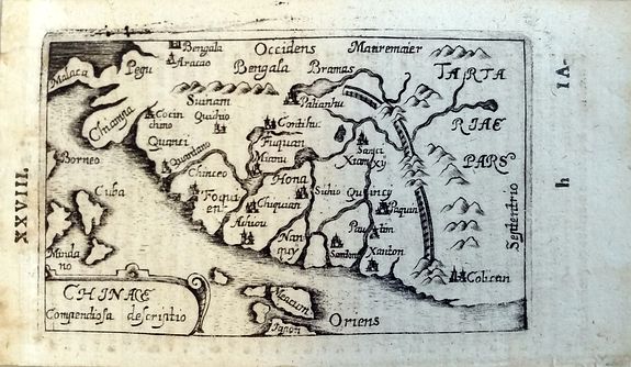 BUCELIN, G., Chinae Compendiosa Descriptio., antique map, old maps
