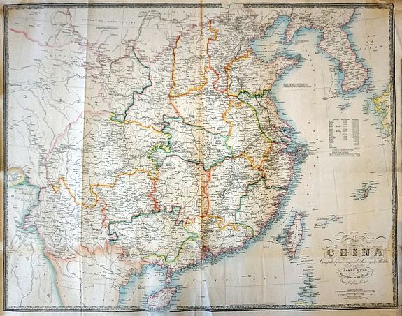 WYLD, J. , Map of China Compiled from Original Surveys & Sketches., antique map, old maps