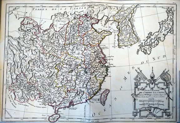 DE PRETOT, P., Chorographie de L'Empire de la Chine., antique map, old maps