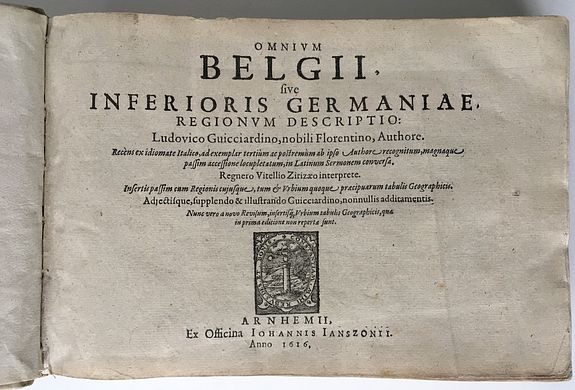 GUICCIARDINI, Lodovico., Omnium Belgii, sive Inferioris Germaniae regionum descriptio, antique map, old maps