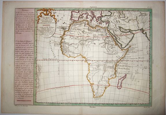 MOITHEY. , AFRICA VETERIS NOTA - L'AFRIQUE ANCIENNE. . ., antique map, old maps