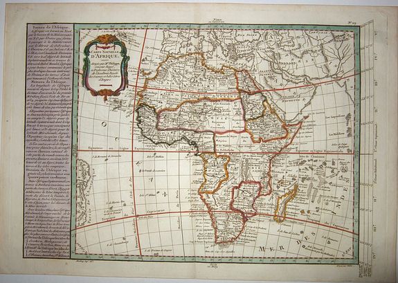 MOITHEY. , CARTE NOUVELLE D'AFRIQUE., antique map, old maps