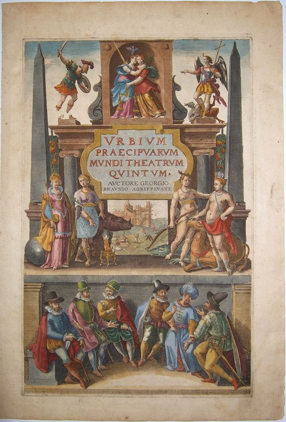 BRAUN & HOGENBERG., URBIBUM PRAECIPUARUM MUNDI THEATRUM QUINTUM, AUCTORE GEORGIO BRAUNIO AGRIPPINATE. , antique map, old maps