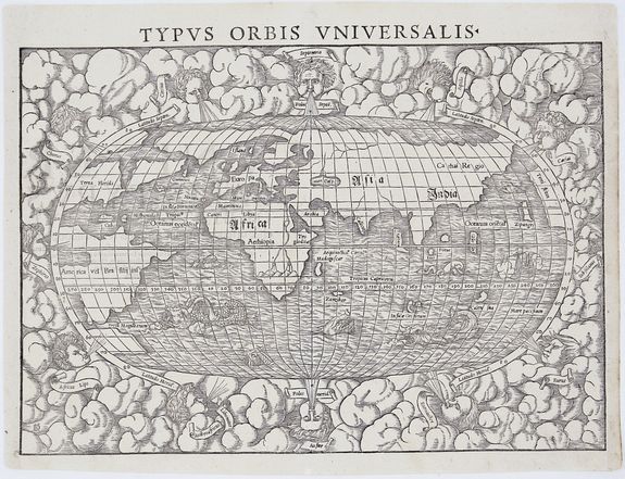 MUNSTER, S., Typus Orbis Universalis., antique map, old maps