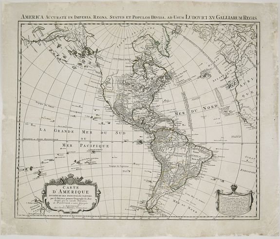 COVENS & MORTIER., Carte d’Amerique divisees en ses principales parties. . ., antique map, old maps