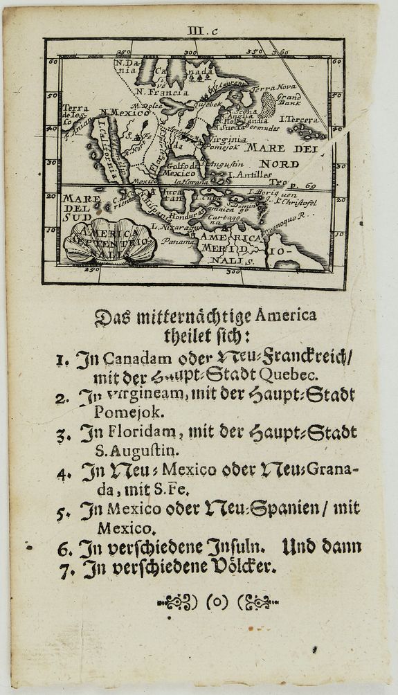 MÜLLER, J. U., America Septentrionalis., antique map, old maps