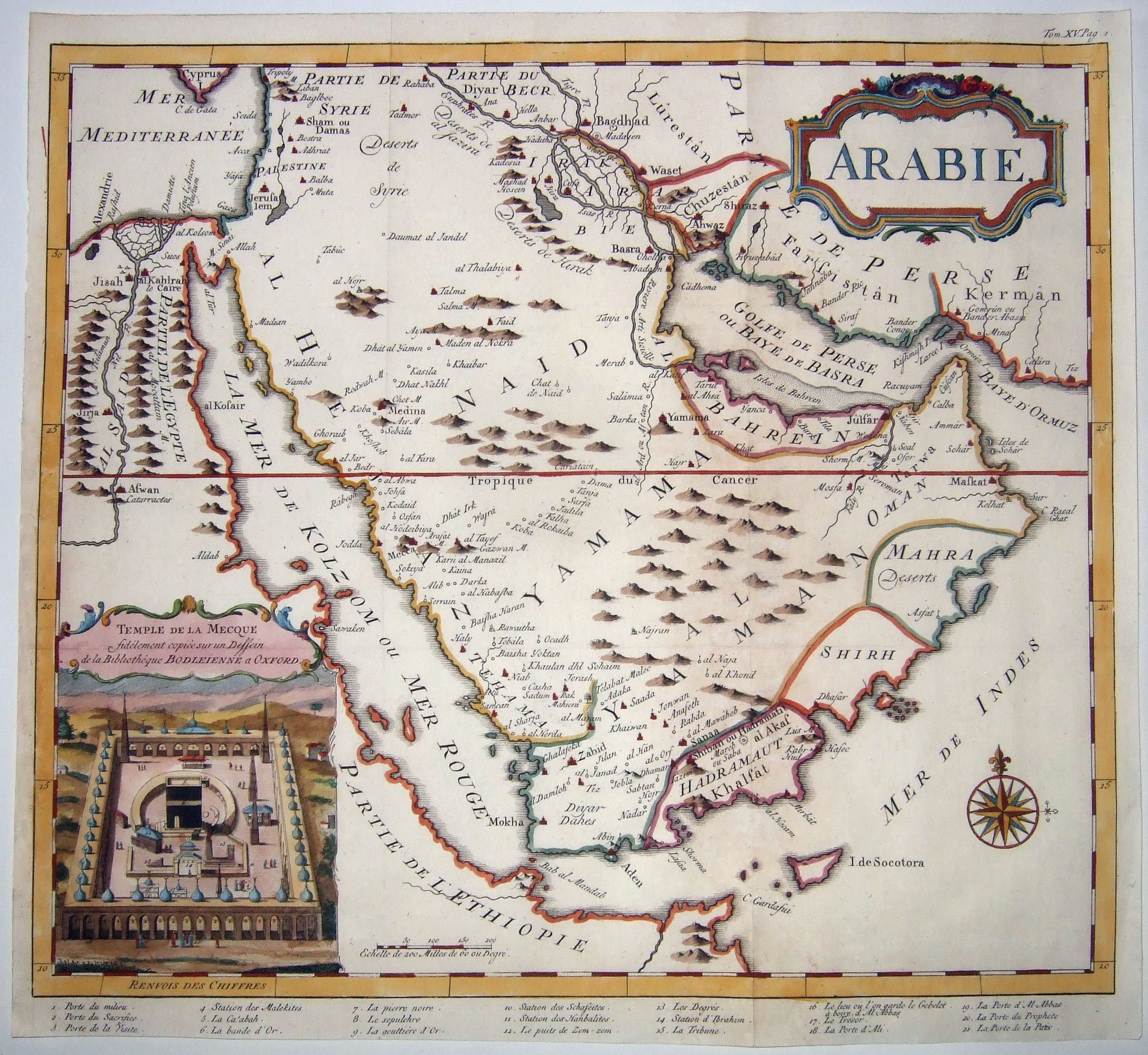ANON., ARABIE /TEMPLE DE LA MECQUE. . ., antique map, old maps