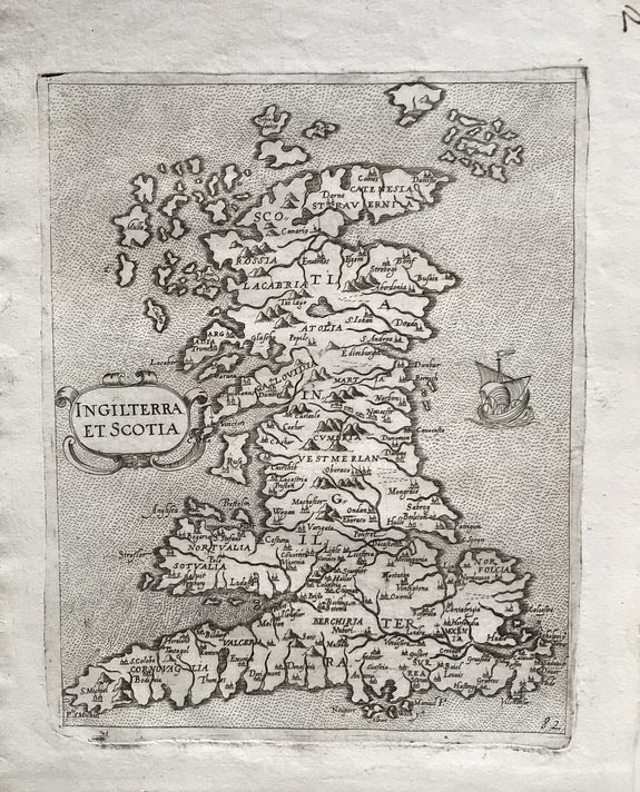 CAMOCIO, Giovanni Francesco., INGILTERRA ET SCOTIA., antique map, old maps