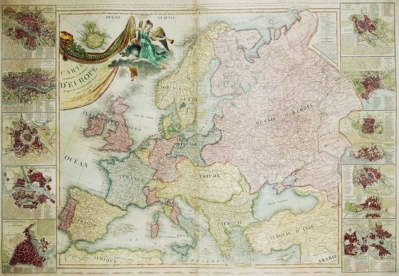 MAIRE, N., Carte Itinéraire et Politique d'Europe..., antique map, old maps