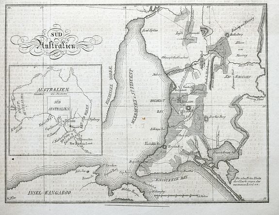 UNKNOWN., Süd Australien., antique map, old maps