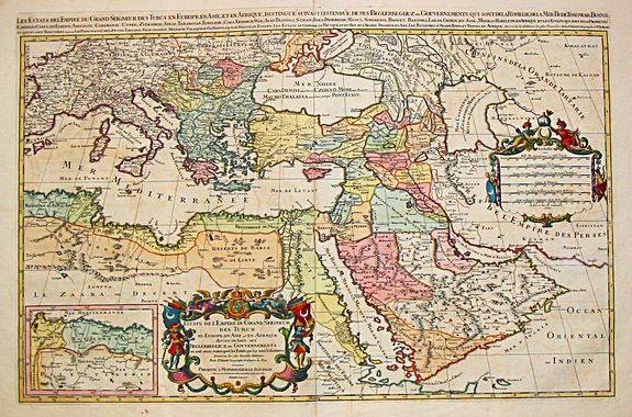 JAILLOT, Alexis-Hubert , La Mer Mediterranee divisee en ses Principales Parties ou Mers. , antique map, old maps
