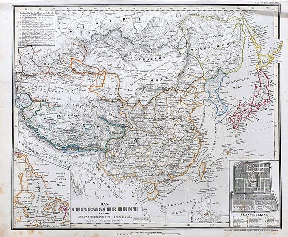 SCHUBERTH, J., Das Chinesische Reich und die Japanischen Jnseln., antique map, old maps