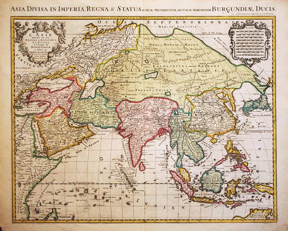 OTTENS, Reinier and Joshua., L ' Asie Divisee en ses Empires, Royaumes et Etats., antique map, old maps