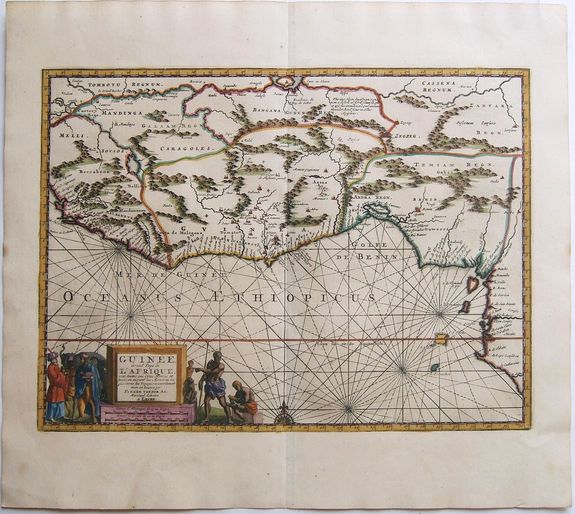 AA, Pieter van der. , Guinée, Grand Pays de L'Afrique, avec toutes ses Côtes, Havres et Rivieres., antique map, old maps