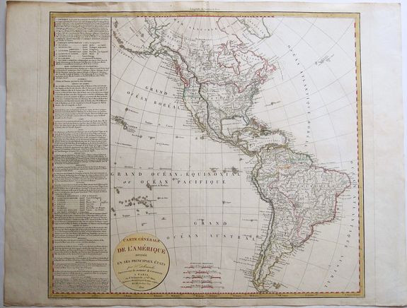 DELAMARCHE, F / Ch.Dien., Carte Generale De L'Amerique Divisee en ses principaux etats . . . , antique map, old maps