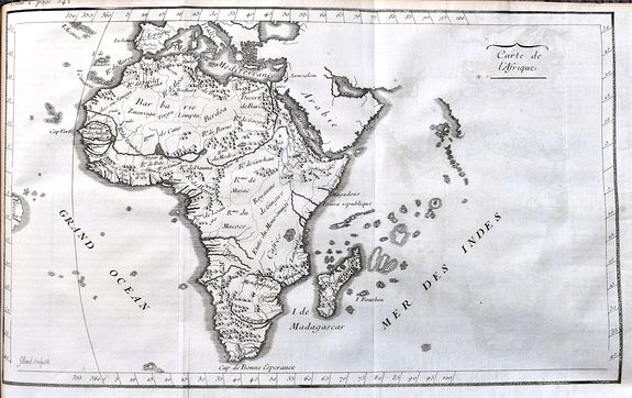 FILLOEUL, P., Carte de l'Afrique, antique map, old maps