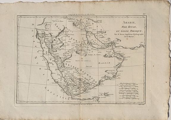 BONNE, R., Arabie Mer Rouge et Golfe Persique., antique map, old maps