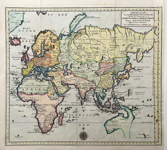 TIRION, I., Nieuwe Kaart Van het Oostelykste Deel der Weereld. . ., antique map, old maps