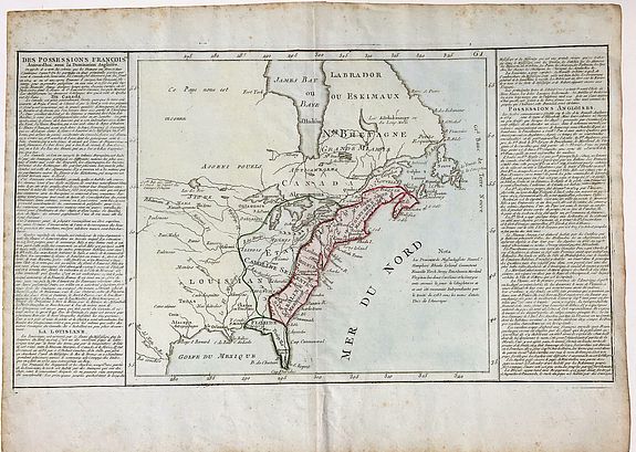 CLOUET, J. B. L., DES POSSESSIONS FRANCOIS AUJOURD’HUI SOUS LA DOMINATION ANGLOIFES., antique map, old maps