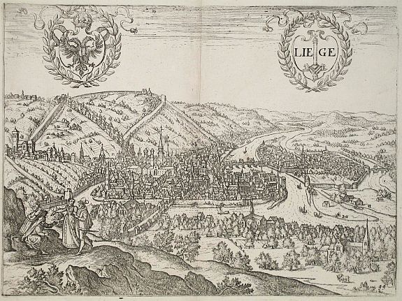 L. Guicciardini, Liege, antique map, old maps