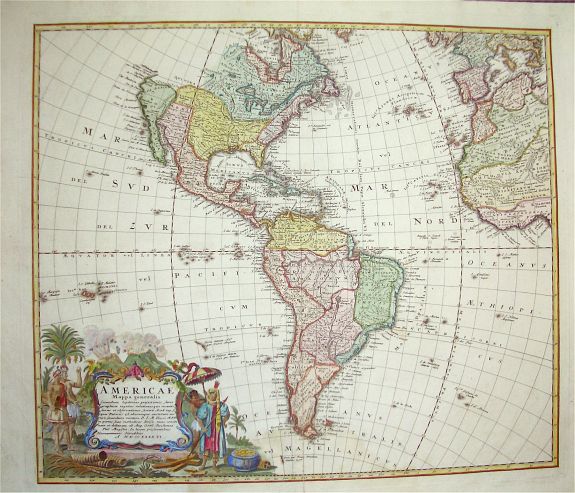 Homann Heirs, Americae Mappa Generalis, antique map, old maps