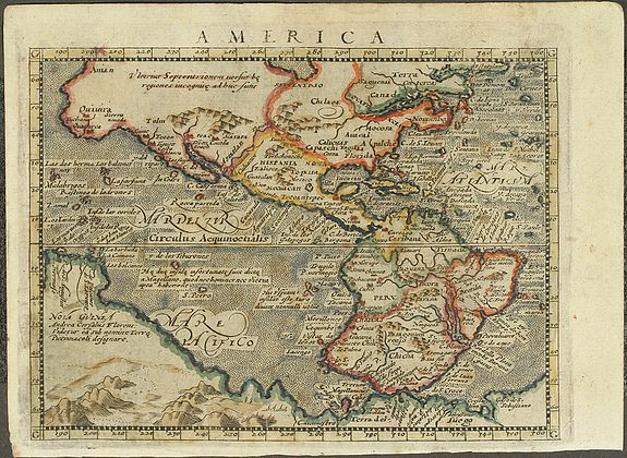 Magini, G.A., America, antique map, old maps