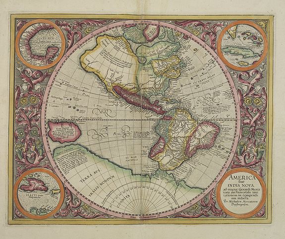 MERCATOR, G. / HONDIUS, J., America sive India Nova., antique map, old maps