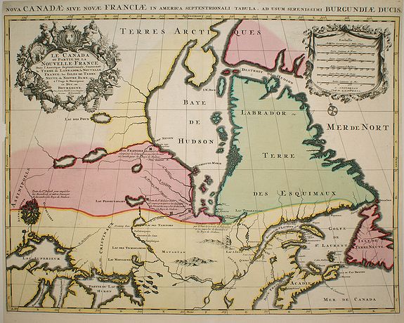 JAILLOT,A.H., Le Canada ou Partie de la Nouvelle France.., antique map, old maps