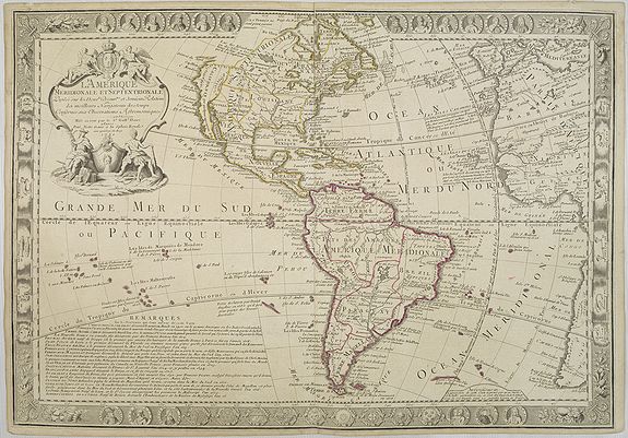 DANET, G., L\'AMERIQUE Meridionale et Septentrionale Dressée sur?, antique map, old maps