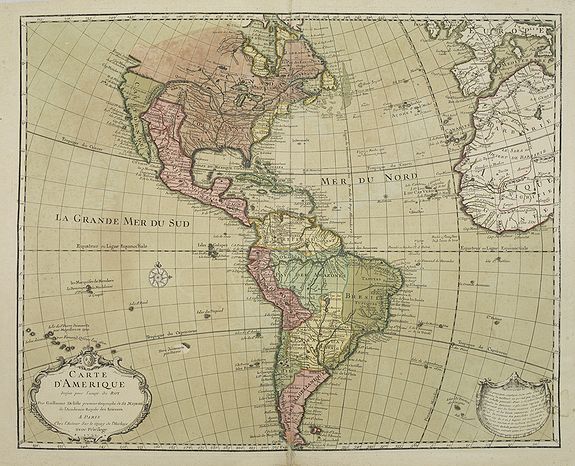 DE L'ISLE,G., Carte D'Amerique.., antique map, old maps