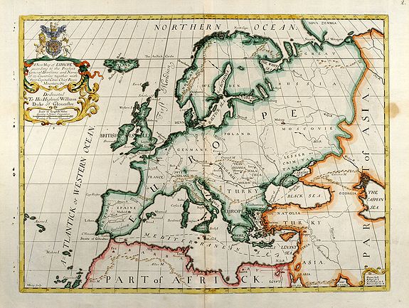 WELLS, E., A New Map of Europe according to the Present General Divisions and Names, antique map, old maps