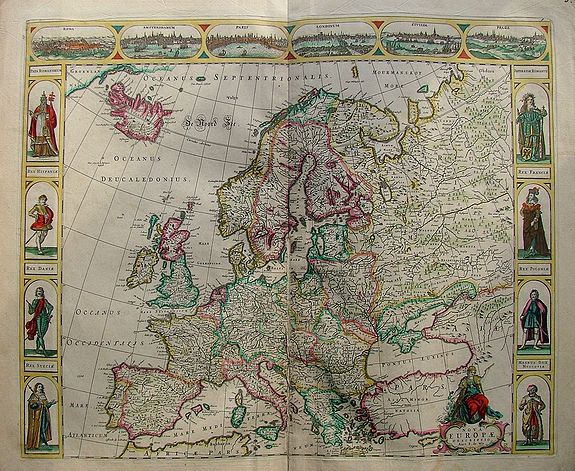 WIT, F. DE, Nova europae descriptio., antique map, old maps