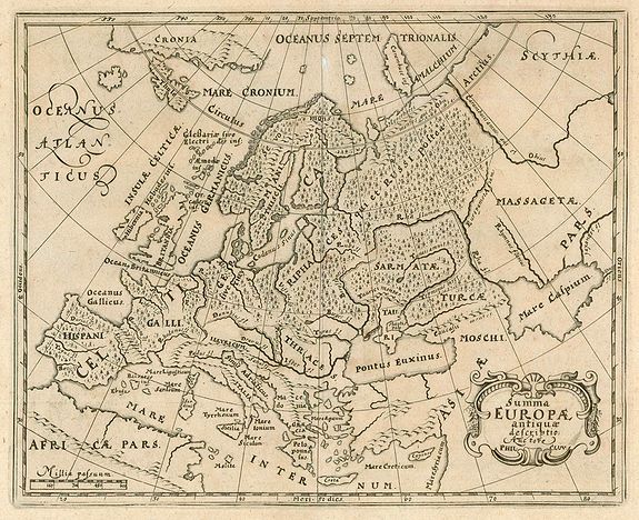 CLUVER, P., Summa Europae antique descriptio., antique map, old maps
