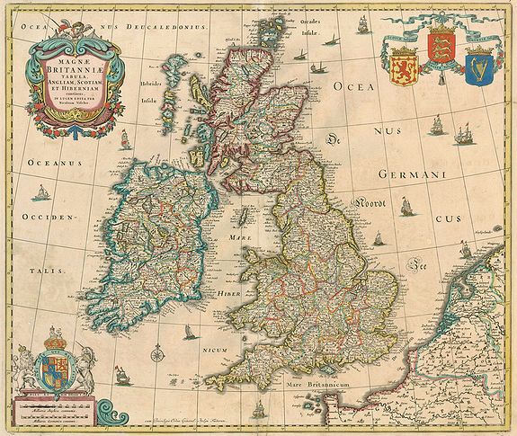 VISSCHER, N., Magna Britanniae, tabula, angliam, scotiam, et hiberniam continens., antique map, old maps