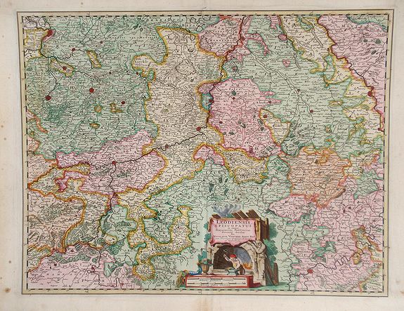 VISSCHER, N., Leodiensis Episcopatus., antique map, old maps