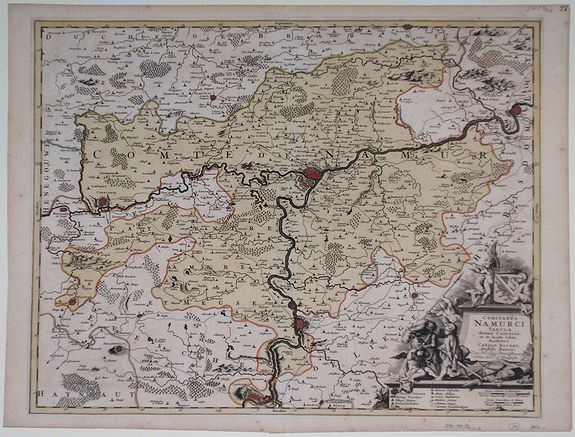 ALLARD, C., Comitatus Namurci Tabula., antique map, old maps