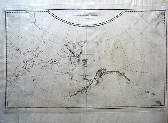 Captain James Cook, Chart of the NW Coast of America and NE Coast of Asia..., antique map, old maps