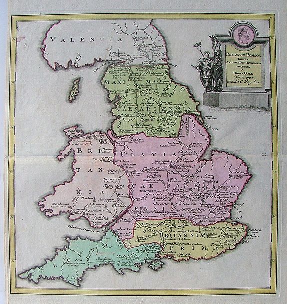 Weigel, Christoph (Heirs), Brittaniae Romanae., antique map, old maps