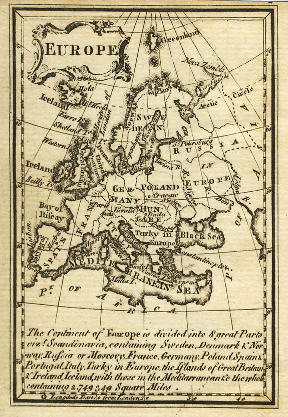 GIBSON, J., Europe., antique map, old maps