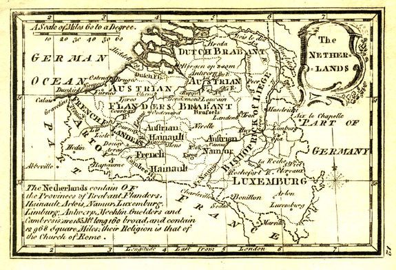 GIBSON, J., The Netherlands., antique map, old maps
