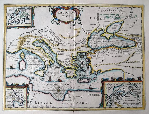JANSSONIUS, J., ARGONAUTICA, antique map, old maps