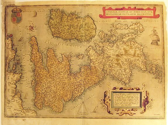 ORTELIUS, A., Angliae, Scotiae, Et Hiberniae Sive Britannicae Insularum Descriptio., antique map, old maps