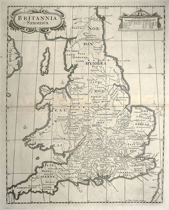 MORDEN, Robert, Britannia Saxonica...., antique map, old maps