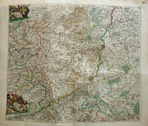 WIT, F. DE, Dioecesis Leodiensis Accurata Tabula., antique map, old maps