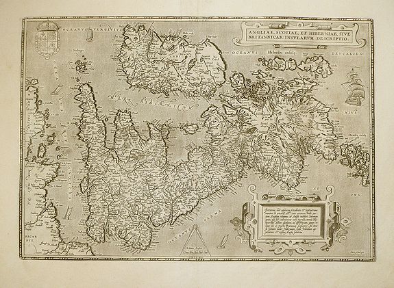 ORTELIUS, A., ANGLIAE, SCOTIAE ET HIBERNIAE, SIVE | BRITANNICAR: INSVLARVM DESCRIPTIO. , antique map, old maps